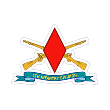 Load image into Gallery viewer, Kiss-Cut Stickers - Army - 5th Infantry Division - SSI w Br - Ribbon X 300