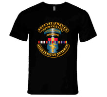Load image into Gallery viewer, Army - Special Forces w Afghan SVC Ribbons -T-Shirts - Premium