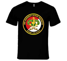 Load image into Gallery viewer, Army - 3rd Armored Cavalry Regiment Dui - Red White - Blood And Steel - T-Shirts - Premium
