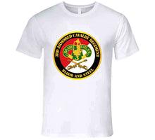 Load image into Gallery viewer, Army - 3rd Armored Cavalry Regiment Dui - Red White - Blood And Steel T Shirt