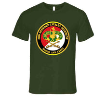 Load image into Gallery viewer, Army - 3rd Armored Cavalry Regiment Dui - Red White - Blood And Steel - T-Shirts - Premium