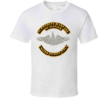 Load image into Gallery viewer, Navy - Submarine Badge - Silver - T-Shirts - Classic
