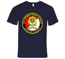 Load image into Gallery viewer, Army - 2nd Armored Cavalry Regiment Distinctive Unit Insignia - Red White - Battle Of 73 Easting T Shirt - Premium