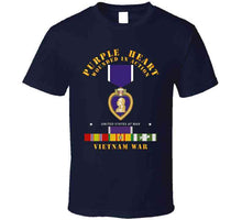 Load image into Gallery viewer, Purple Heart - Wia W Vn Svc W Purple Heart Ribbon T Shirt