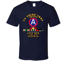 Load image into Gallery viewer, 3rd United States Army - Gulf War 1990 to 1991 with Service Ribbons, Southwest Asia Service Medal with 2 Bronze Stars T Shirt, Hoodie and Premium