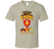 Load image into Gallery viewer, USMC - III Marine Amphibious Force, Khe Sanh 1968, Vietnam Veteran, with Vietnam Service Ribbons (Medals) - T Shirt, Premium and Hoodie
