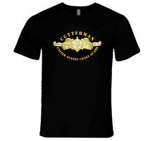 Load image into Gallery viewer, Uscg - Cutterman Badge - Officer - Gold T Shirt