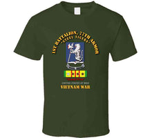 Load image into Gallery viewer, Army - 1st Bn 77th Armor w 8 VN Campaign Stars T Shirt - Classic