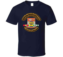Load image into Gallery viewer, DUI - 125th Signal Battalion, "Voice of Lightning" with Vietnam Service Ribbons - T-Shirts - Classic