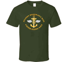 Load image into Gallery viewer, Navy - Rate - Aviation Boatswain's Mate Pin with Text - T Shirt - Classic
