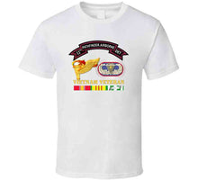 Load image into Gallery viewer, Army - 11th Pathfinder Detachment - Vietnam Veteran With Airborne Badge Combat Star Pathfinder Badge T Shirt - Classic