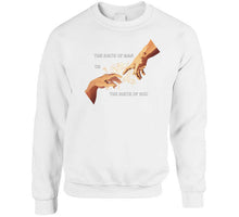 Load image into Gallery viewer, The Birth Of Man Or God — The Hand of God | Crewneck Sweatshirt | Military Heritage Collection