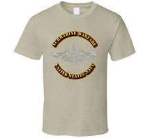 Load image into Gallery viewer, Navy - Submarine Badge - Silver T Shirt