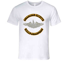 Load image into Gallery viewer, Navy - Submarine Badge - Silver T Shirt