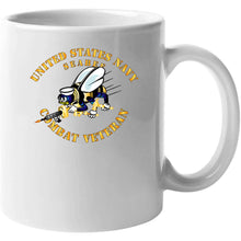 Load image into Gallery viewer, Navy - Seabee - Combat Veteran - No Shadow T Shirt