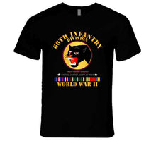 Load image into Gallery viewer, Army - 66th Infantry Division, "Black Panther" Division, World War II with European Theater Service Ribbons - T Shirt - Premium