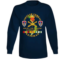 Load image into Gallery viewer, Army - Vietnam Combat Veteran W 6th Bn 77th Artillery Dui - Ii Field Force W Vn Svc - Long Sleeve Tee