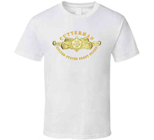 Load image into Gallery viewer, Uscg - Cutterman Badge - Officer - Gold T Shirt