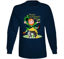 Load image into Gallery viewer, St. Patrick's Day - Leprechaun's - Happy St Patrick's Day - Luck Long Sleeve Tee