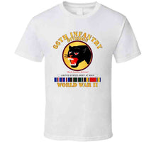 Load image into Gallery viewer, Army - 66th Infantry Division, "Black Panther" Division, World War II with European Theater Service Ribbons - T Shirt - Classic