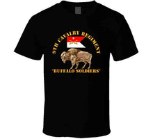 Load image into Gallery viewer, Army - 9th Cavalry Regiment - Buffalo Soldiers W 9th Cav Guidon - T-Shirts - Classic