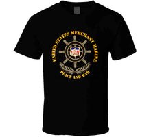 Load image into Gallery viewer, United States Merchant Marine, "Peace and War" with Color Shield - T Shirt, Premium and Hoodie