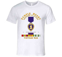Load image into Gallery viewer, Purple Heart - Wia W Vn Svc W Purple Heart Ribbon T Shirt