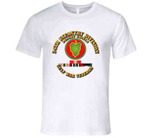 Load image into Gallery viewer, 24th Infantry Division - Desert Shield with Service Ribbons T-Shirt, Premium, and Hoodie
