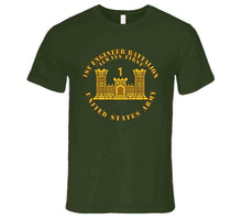 Load image into Gallery viewer, 1st Engineer Battalion - Always First - Eng Branch Num - Us Army Ladies T Shirt