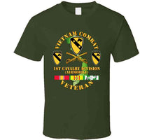 Load image into Gallery viewer, Army - Vietnam Combat Veteran With 1st Cavalry Division, Unit Crest - T-Shirts - Classic