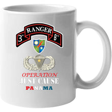 Load image into Gallery viewer, Army - 3rd Rgr Bn With Dui - Basic Airborne W Combat Jump Star W Opn Just Cause Txt X 300 Classic T Shirt, Crewneck Sweatshirt, Hoodie, Long Sleeve, Mug