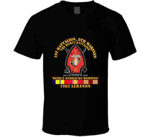 Load image into Gallery viewer, USMC - 1st Battalion, 8th Marines - Beirut Barracks Bombing With Service Ribbons T Shirt, Hoodie and Premium