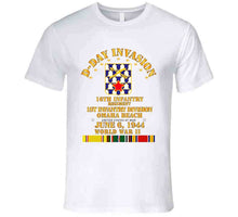 Load image into Gallery viewer, Army - 16th Infantry Regiment, 1st Infantry Division, D Day, with Shoulder Sleeve Insignia - T Shirt, Hoodie, and Premium