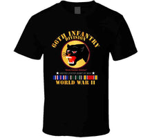 Load image into Gallery viewer, Army - 66th Infantry Division, "Black Panther" Division, World War II with European Theater Service Ribbons - T Shirt - Classic