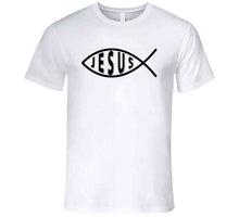 Load image into Gallery viewer, Jesus Fish w Jesus txtx - T-Shirts - Premium