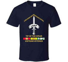 Load image into Gallery viewer, Army - Badge, Long Range, Reconnaissance Patrol (LRRP), "Tip Of The Spear" with Vietnam War Service Ribbons - T-Shirts - Classic