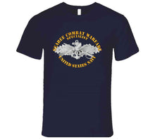 Load image into Gallery viewer, Navy - Seabee Combat Warfare, Specialist Badge, Emblem with Text - T-Shirts - Premium
