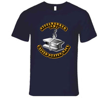 Load image into Gallery viewer, Navy - Rate - Steelworker T Shirt