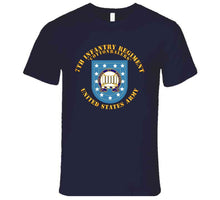Load image into Gallery viewer, Army - 7th Infantry Regiment, Army Flash, (Cottenbailers) with Distinctive Unit Insignia - T-Shirts - Premium