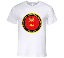 Load image into Gallery viewer, Army - 33rd Field Artillery Regiment - Veteran with Coat of Arms T Shirt - Premium