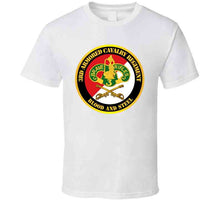 Load image into Gallery viewer, Army - 3rd Armored Cavalry Regiment Dui - Red White - Blood And Steel - T-Shirts - Classic