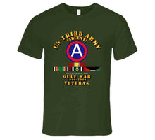 Load image into Gallery viewer, 3rd United States Army - Gulf War 1990 to 1991 with Service Ribbons, Southwest Asia Service Medal with 2 Bronze Stars T Shirt, Hoodie and Premium