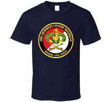 Load image into Gallery viewer, Army - 3rd Armored Cavalry Regiment Dui - Red White - Blood And Steel T Shirt