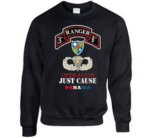 Load image into Gallery viewer, Army - 3rd Rgr Bn With Dui - Basic Airborne W Combat Jump Star W Opn Just Cause Txt X 300 Classic T Shirt, Crewneck Sweatshirt, Hoodie, Long Sleeve, Mug