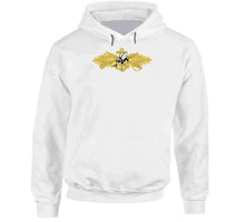 Load image into Gallery viewer, Navy - Seabee Combat Warfare Specialist Badge (Officer) with Color Seabee T Shirt, Premium and Hoodie