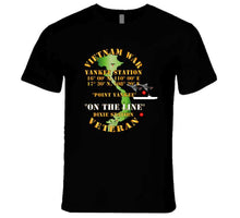 Load image into Gallery viewer, Navy - Vietnam Combat Vet - Yankee Station with Vietnam War Service Ribbons - T Shirt, Premium and Hoodie