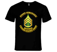 Load image into Gallery viewer, Staff Sergeant - E6 - w Text - Retired - T-Shirts - Premium