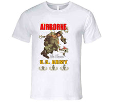 Load image into Gallery viewer, Airborne w Background W Badges T Shirt