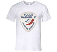 Load image into Gallery viewer, Police Nationale France Police Patch Blanc T Shirt