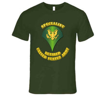 Load image into Gallery viewer, Specialist - E4 - w Text - Retired T Shirt